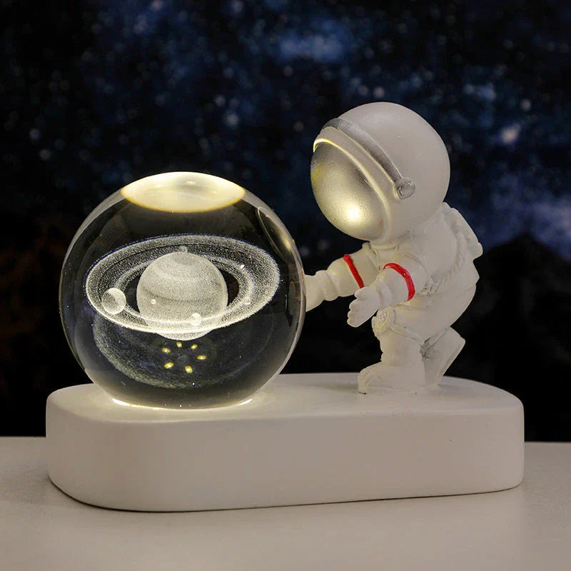 Enchanting Cosmic Night Light: A mesmerizing crystal ball that casts a warm, soothing glow and transforms any space into a tranquil oasis with its stunning 3D celestial design.