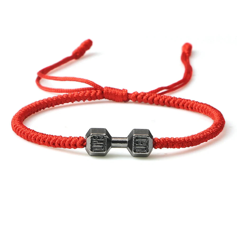 Stylish woven dumbbell alloy bracelet in various sophisticated colour options, showcasing the timeless British charm of this premium accessory.