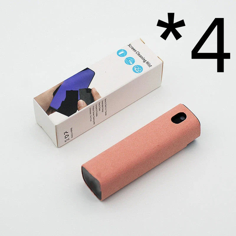 All-in-One Portable Screen Cleaner with Microfiber Wipe and Refillable Cleaning Solution