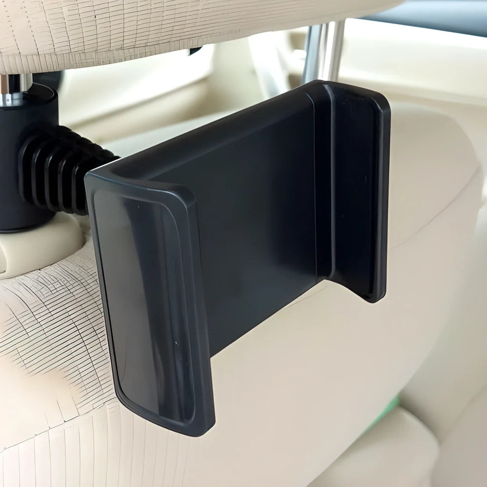 Premium 360° rotating car tablet mount with secure grip and charging port for in-car entertainment