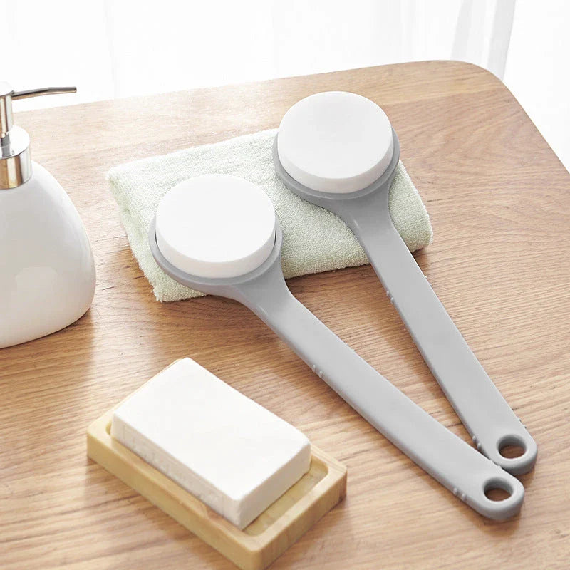 Deluxe Exfoliating Bath Brush with Extended Handle for Full-Body Cleansing and Massage