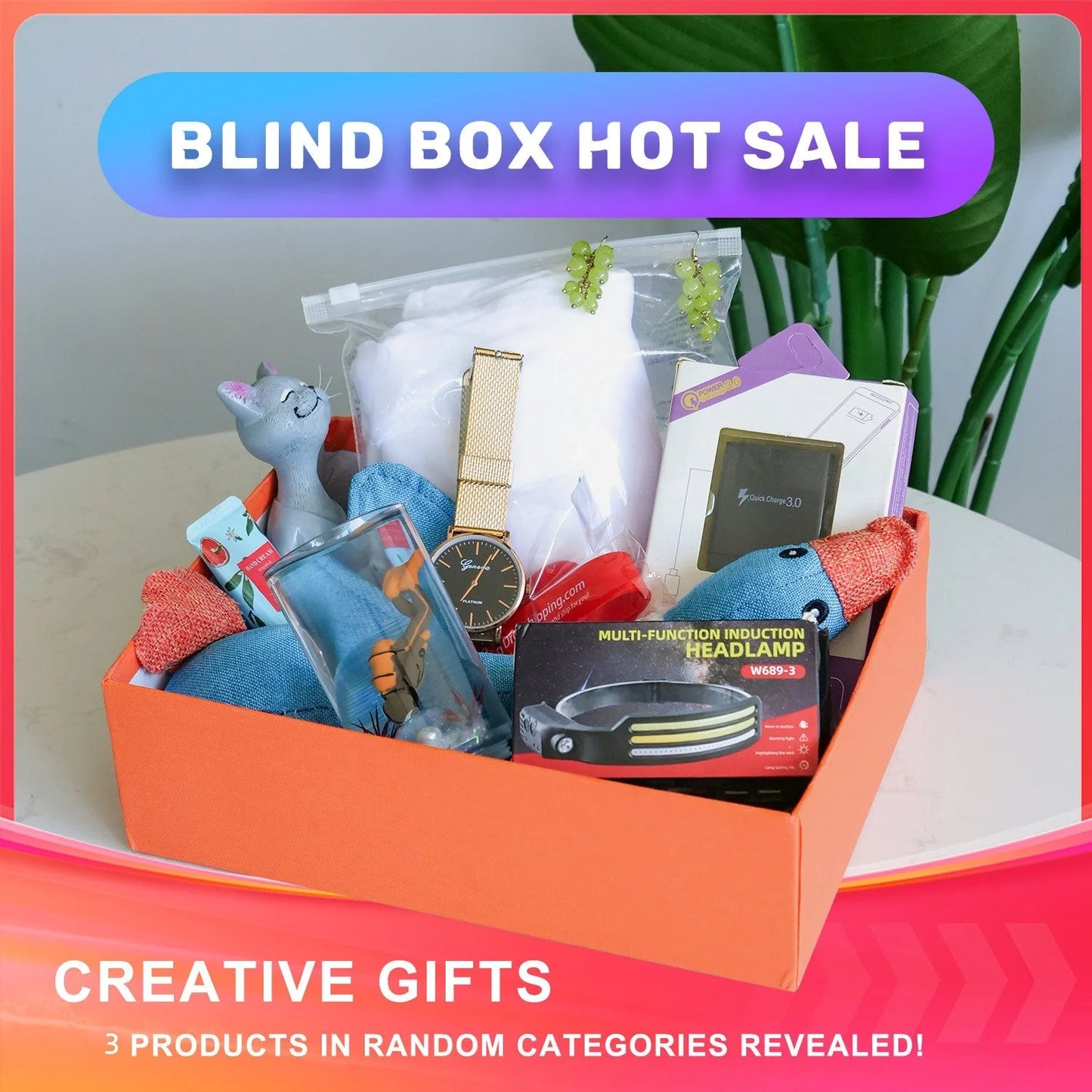 Mystery Blind Box Set containing random collectible items for surprise unboxing experience