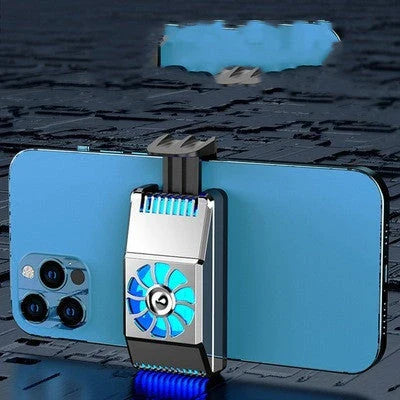 Powerful mobile phone cooling fan with dual cooling channels, ice porcelain, and aluminum alloy construction for seamless gaming performance