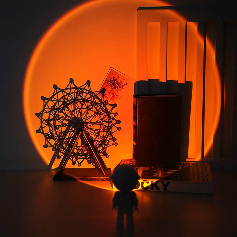 Rechargeable Astronaut Robot Rainbow Projection Sun Lamp with adjustable colours