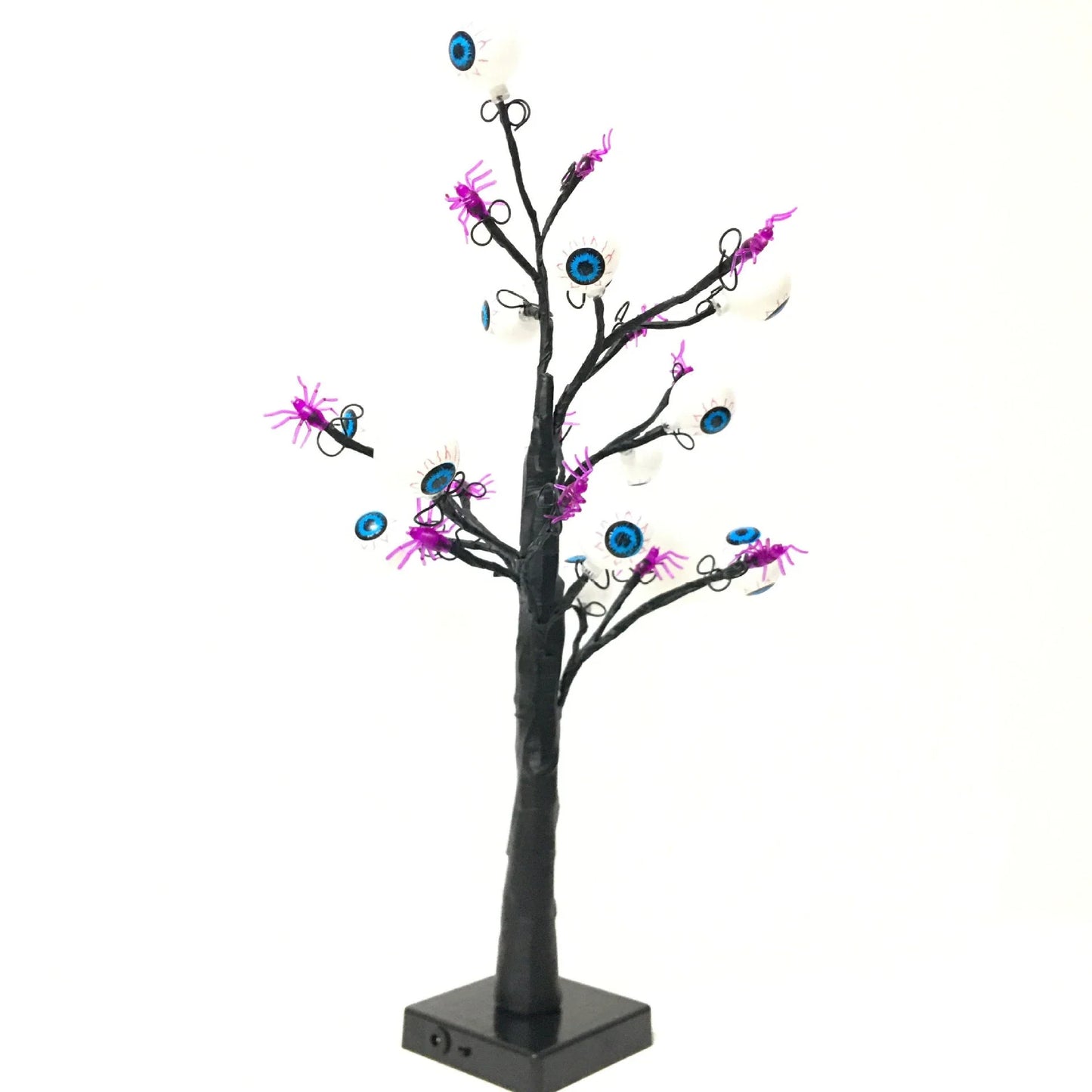 Enchanting Halloween Black Birch Tree Lights - Spooky Desk Decoration with 24 Warm White LED Lights for UK Homes