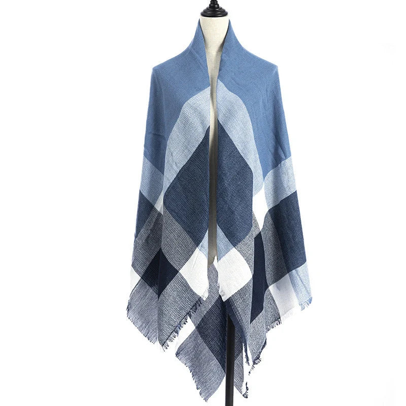 Luxury plus-sized double-sided cashmere-like scarf shawl in various colors