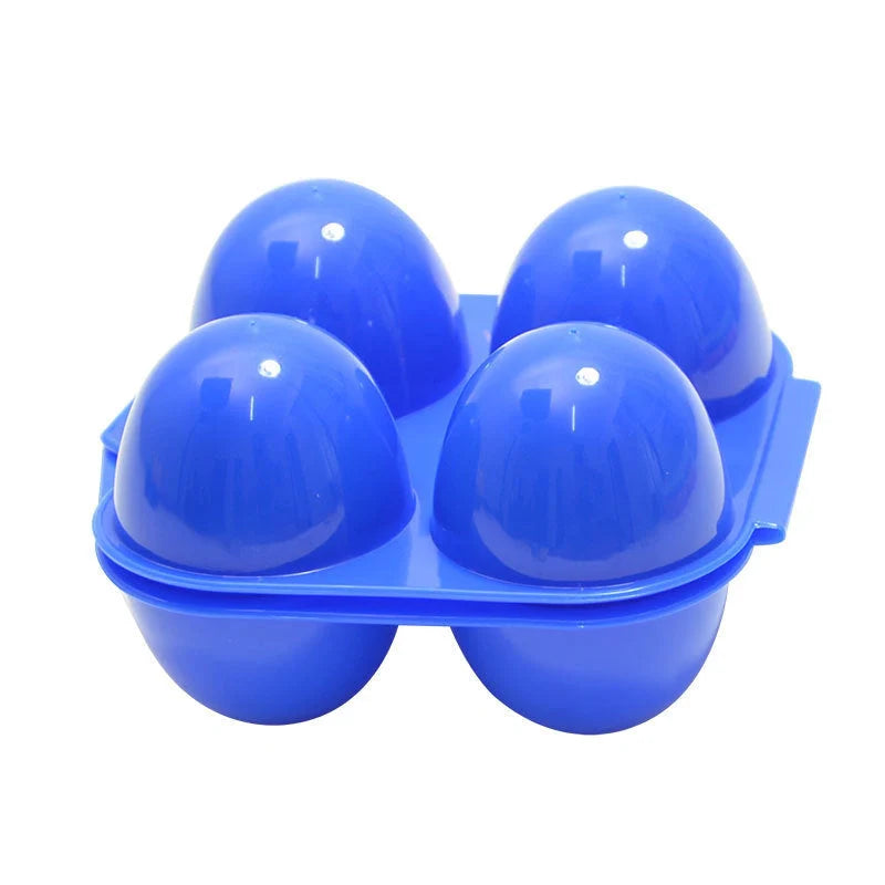 Orange portable ABS plastic egg storage box for camping and picnics