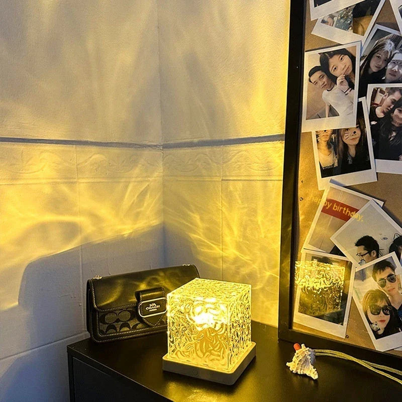 GiftHome Illuminating Ambiance: Rotating Water Ripple Projector Lamp with Remote Control