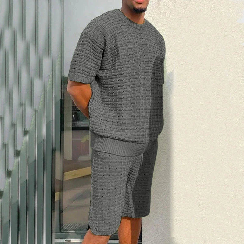 Stylish men's casual shorts and shirt set in a variety of colors and sizes