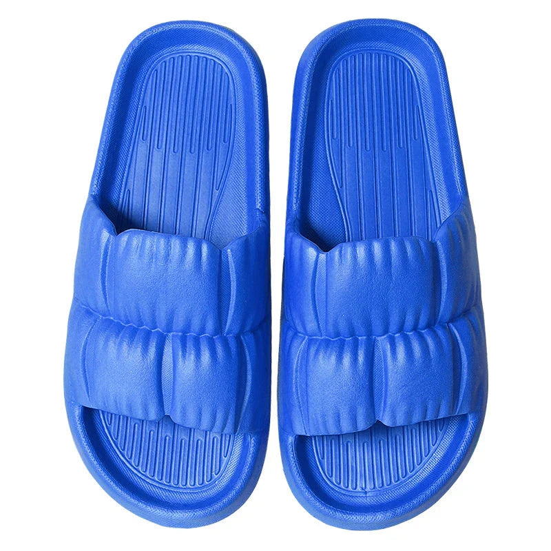 Plush Comfort Bathroom Slides in various vibrant colors, featuring soft EVA soles and water-resistant design