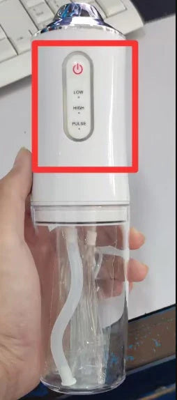 Rechargeable dental water flosser with multiple colour options and USB charging capability