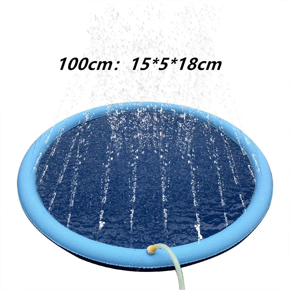 Refreshing splash pad for kids and pets, backyard water play mat with sprinklers