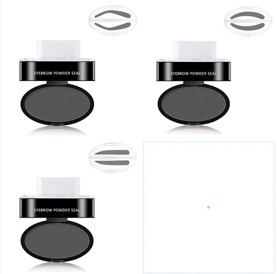 Precision Eyebrow Enhancing Makeup Kit with Stamp and Powder for Flawless Brows