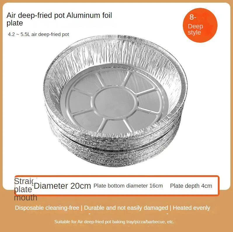 Premium disposable aluminum foil liners for air fryers, ovens, and grills - durable, non-stick, and easy to clean