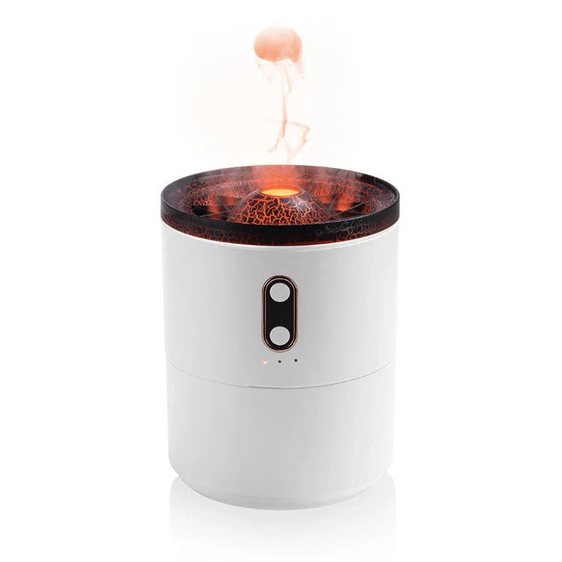 Portable essential oil diffuser with jellyfish-inspired night light for relaxing aromatherapy experience