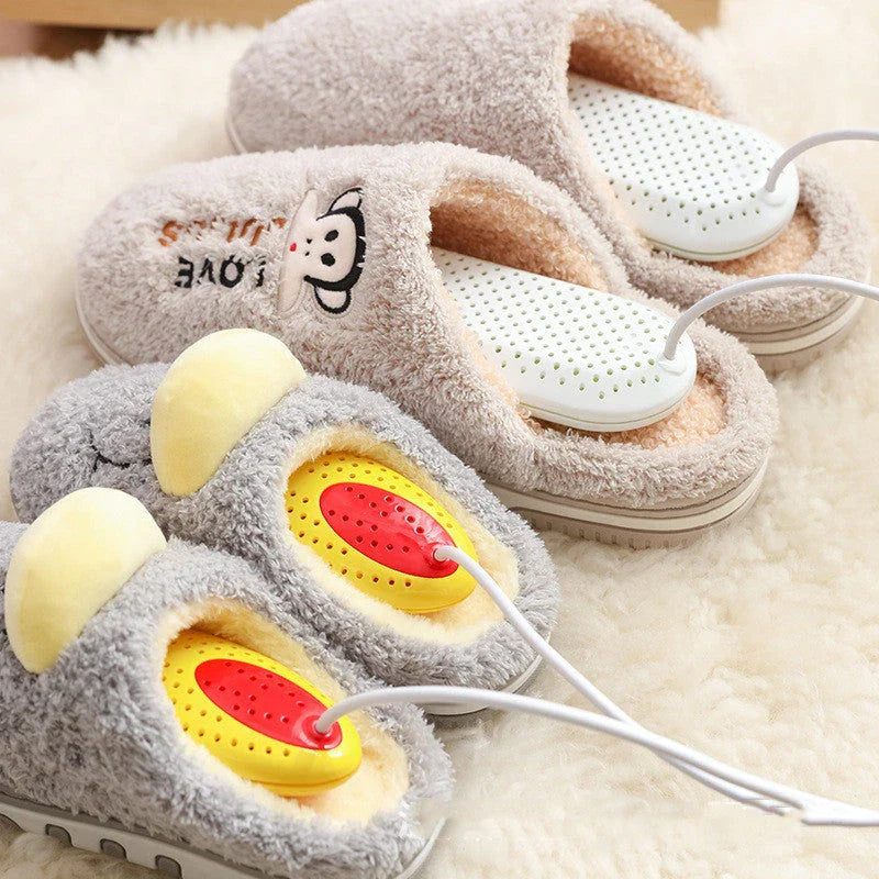 Versatile electric shoe dryer with multi-speed adjustable drying, anti-bacterial and deodorizing features, and 360-degree surround drying for fresh, hygienic shoes