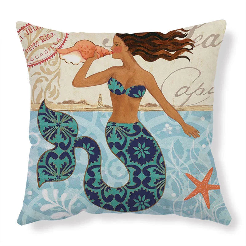 Stylish Sea Life Cushion Covers featuring vibrant marine-inspired designs to enhance British home decor