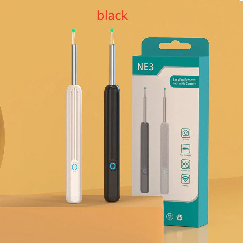 Wireless Otoscope Ear Wax Removal Tool with 360° HD Camera and LED Light for Comprehensive Ear Examination and Cleaning