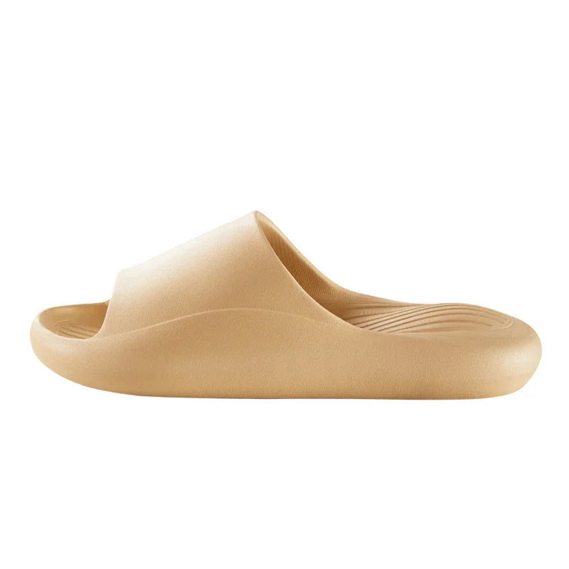 Comfortable slip-on slippers with anti-skid soles in a variety of vibrant colors