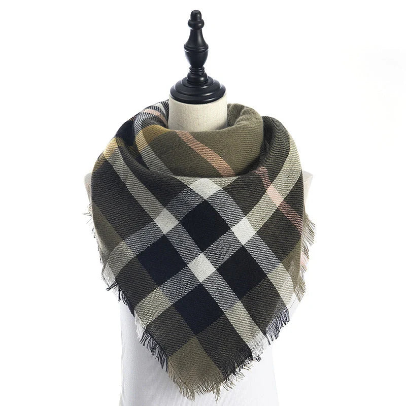 Luxury plus-sized double-sided cashmere-like scarf shawl in various colors