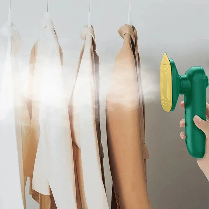 Portable Hanging Steam Iron with Ceramic Soleplate and Temperature Control for Efficient Wrinkle Removal on Clothing