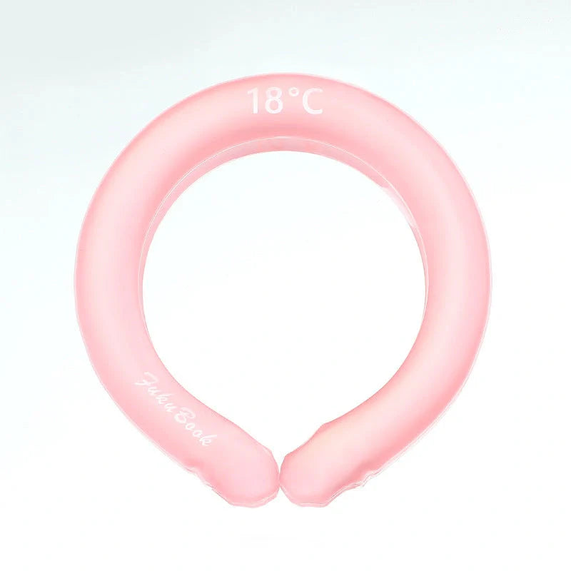 Ice Cold Neck Collar in pink, blue, and purple for summer cooling
