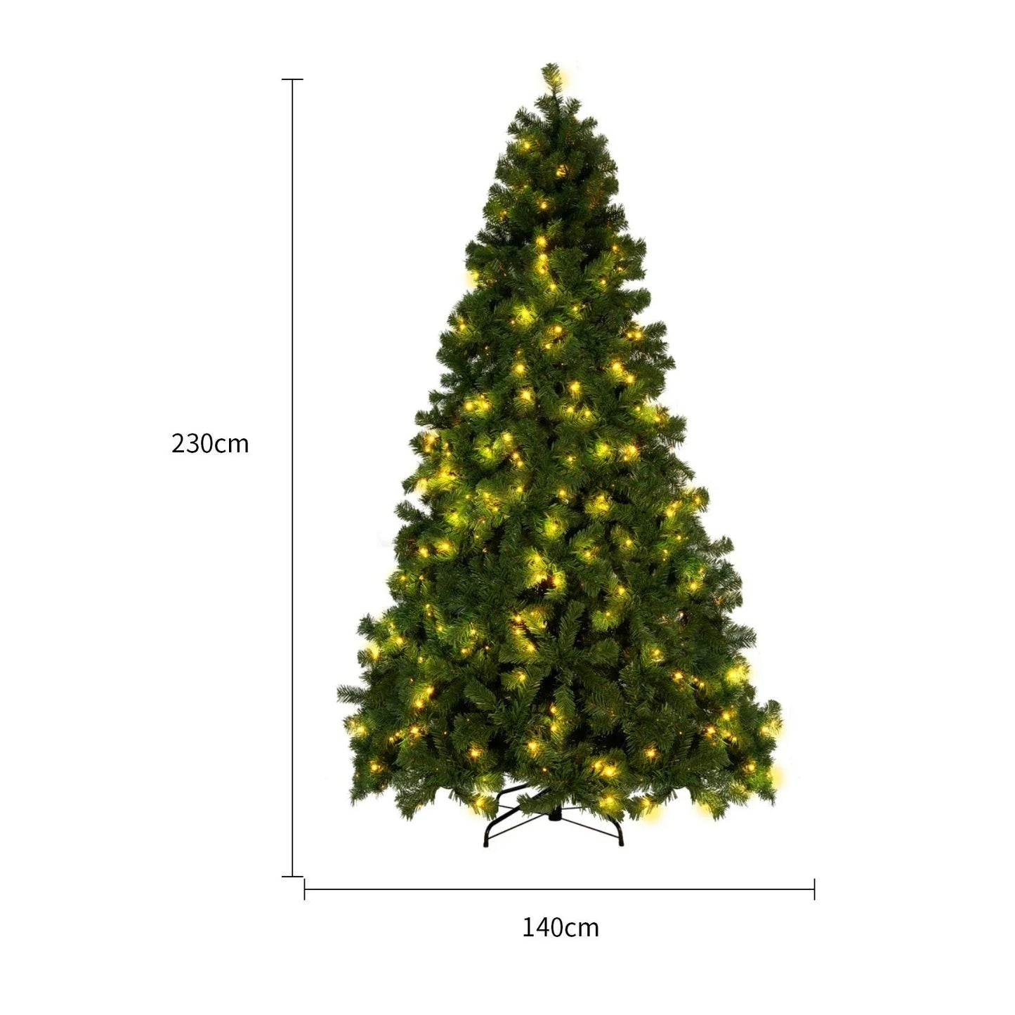 Premium artificial Christmas tree with realistic snow-like accents, providing a captivating winter wonderland effect for your holiday decor