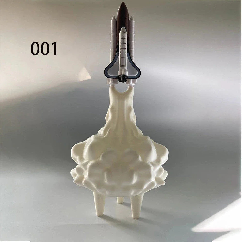 3D printed rocket night light with adjustable brightness settings, creating a captivating ambience in any space