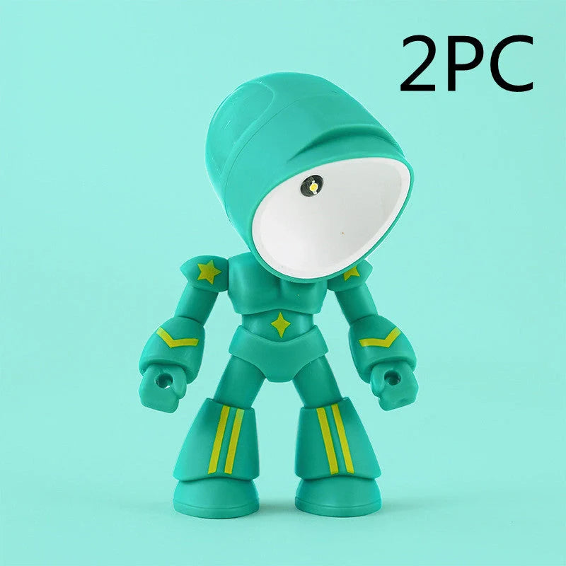 Mini LED Hero Robot Table Lamp with adjustable arms and 360° rotating head