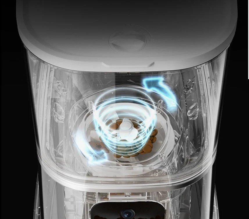 Smart WiFi Pet Feeder with voice recording and app control for cats and dogs