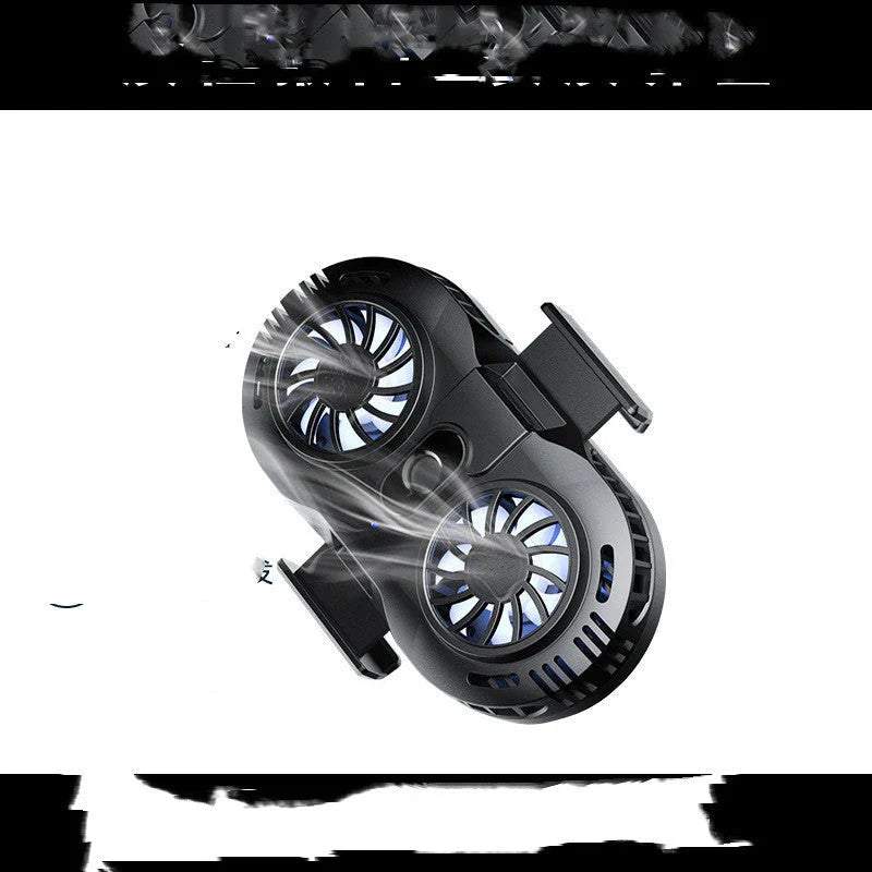 Powerful mobile phone cooling fan with dual cooling channels, ice porcelain, and aluminum alloy construction for seamless gaming performance