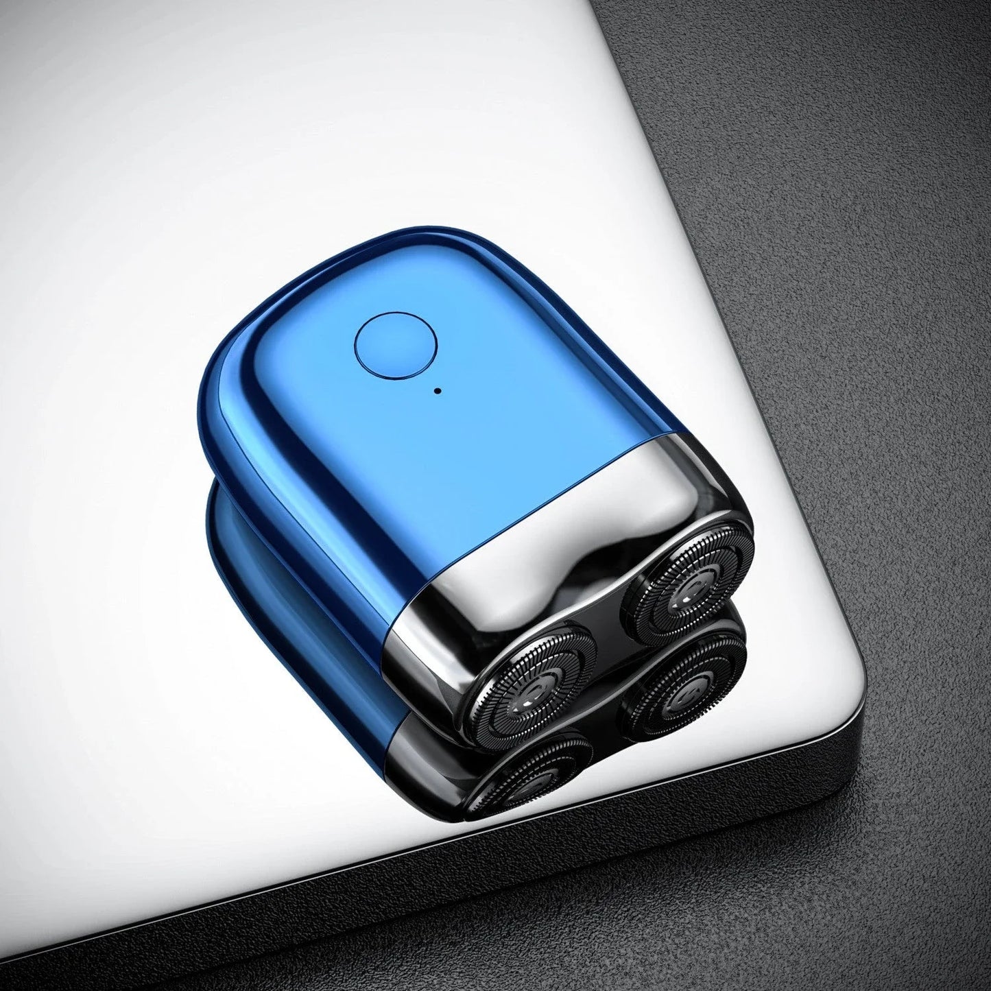 Premium cordless electric shaver for men with stainless steel blades, USB charging, and a sleek gift box design