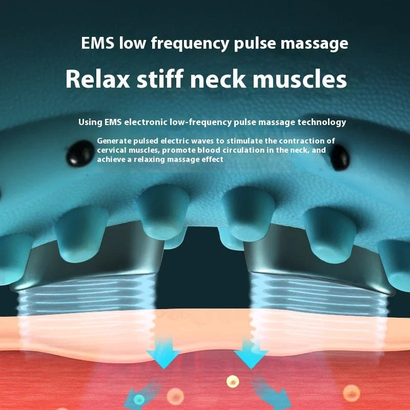 Therapeutic Neck Massager with adjustable massage settings and heating function for relieving neck pain and tension