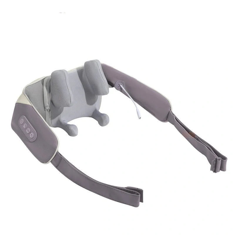 Multifunctional neck massager with remote control and heat therapy for stress relief