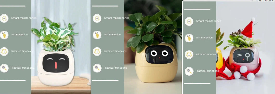 Smart Planter with AI and 7 sensors for easy plant care in various colours