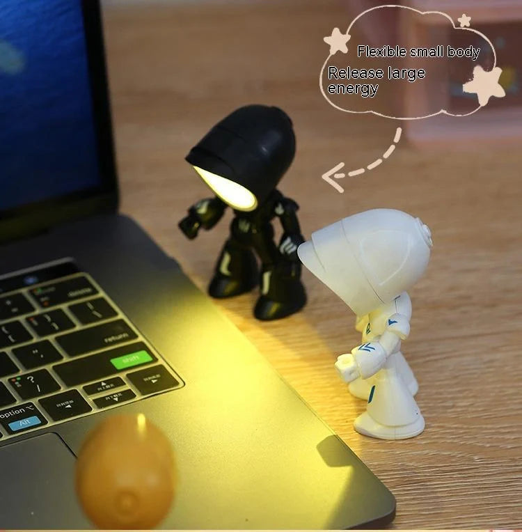 Mini LED Hero Robot Table Lamp with adjustable arms and 360° rotating head