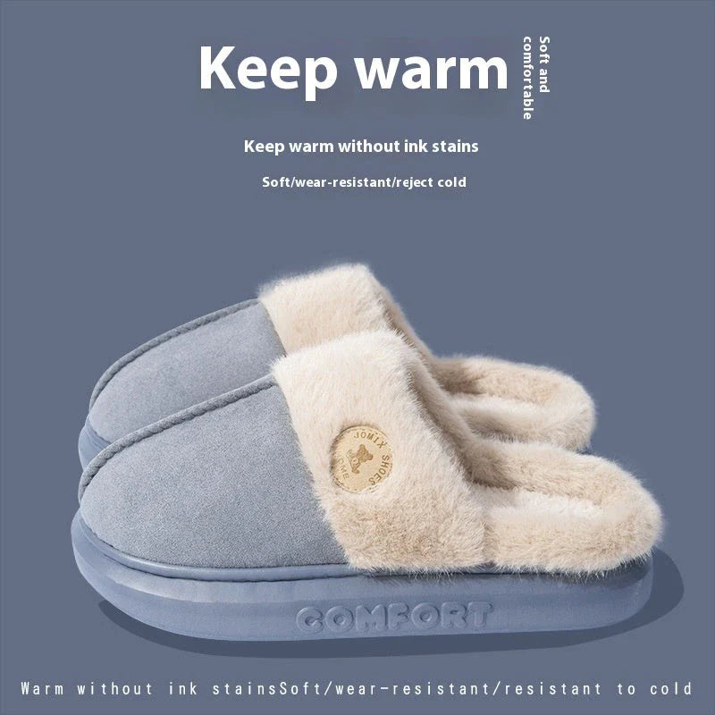 Plush, fleece-lined slippers in a variety of colors for women and men to wear indoors and outdoors