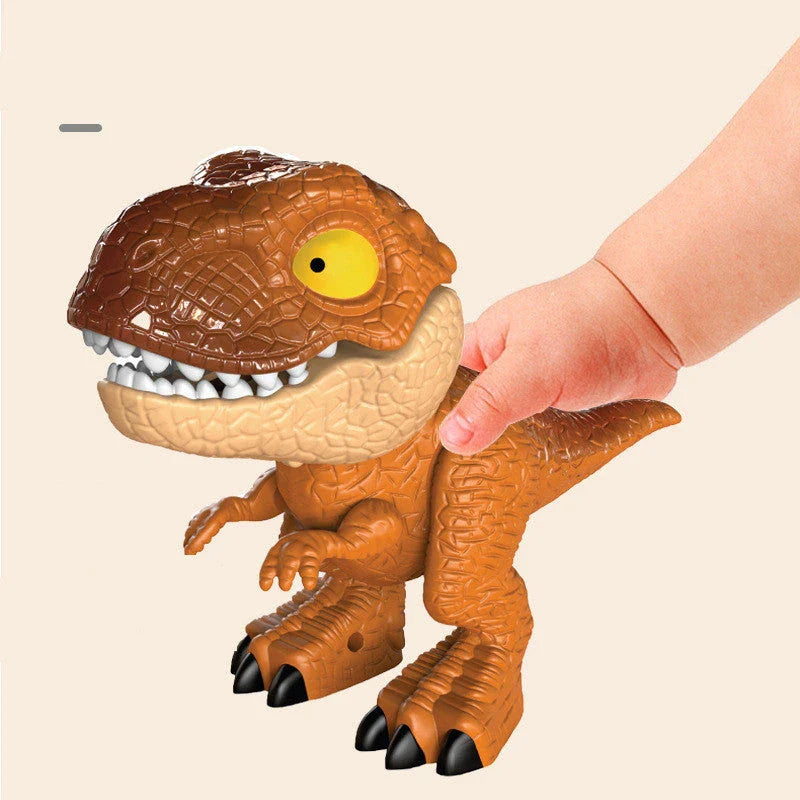 Multifunctional dinosaur-shaped desk organizer with pencil holder, eraser, ruler, and other office supplies