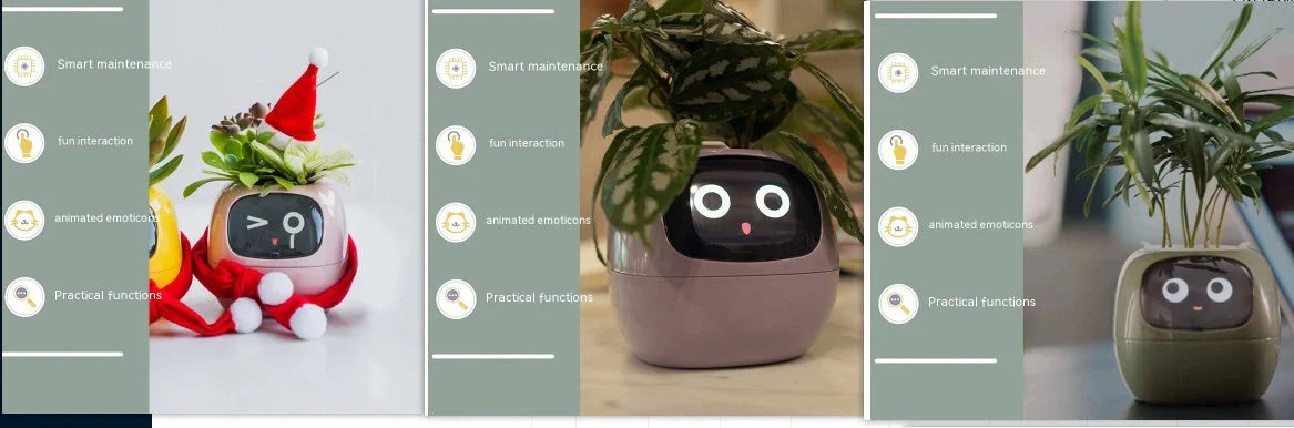 Smart Planter with AI and 7 sensors for easy plant care in various colours