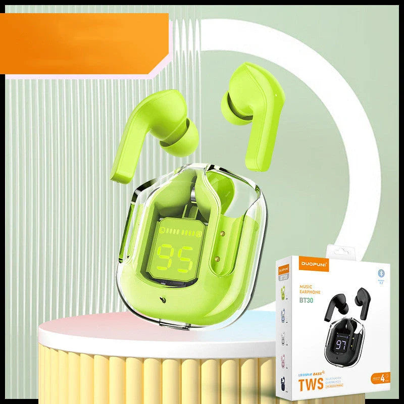 Premium true wireless Bluetooth 5.3 earbuds with digital display, noise reduction, and long battery life.