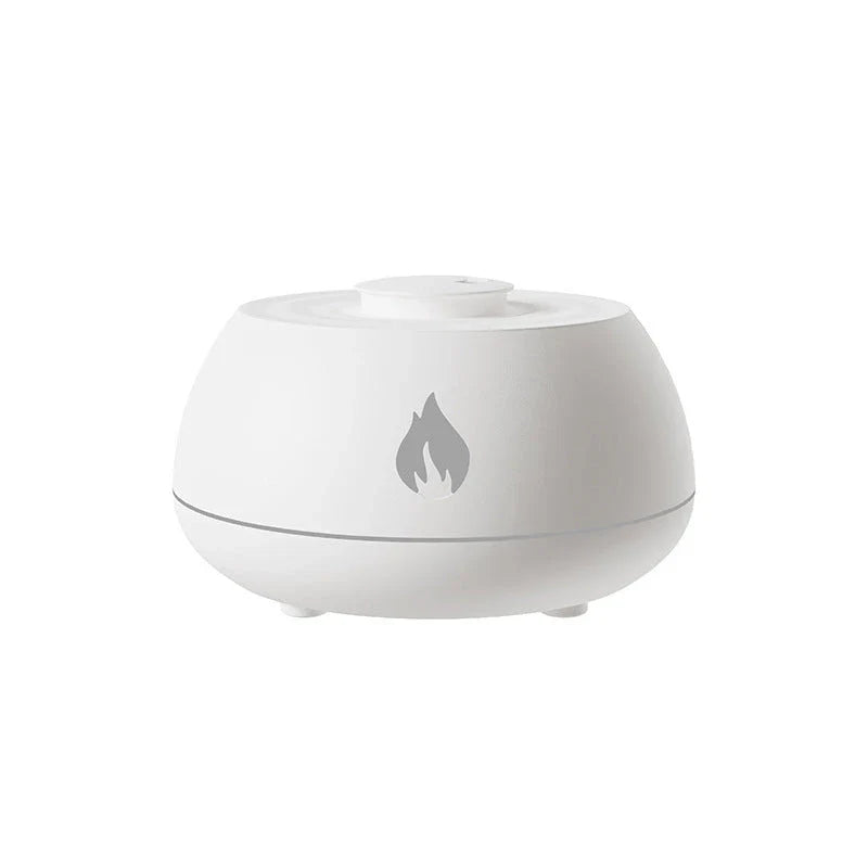Aromatherapy Mist Humidifier with Flame-like Lighting Effects, USB-Powered Relaxation Device for Home