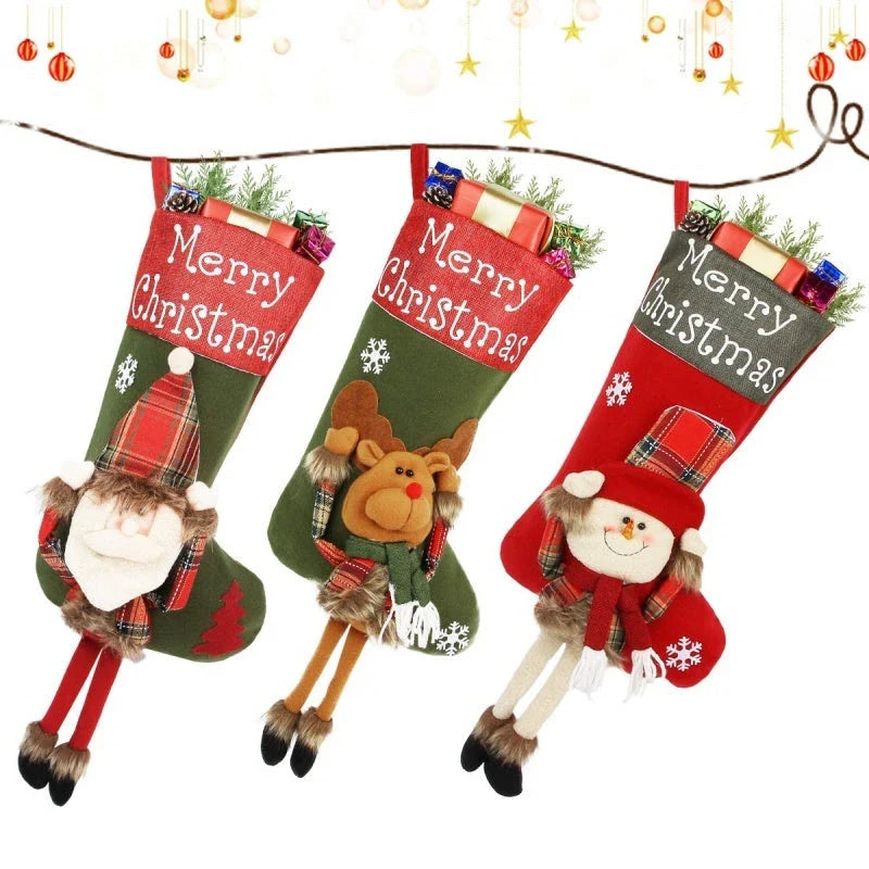 Festive Christmas Stockings: Big, Plush, and Ready to Stuff