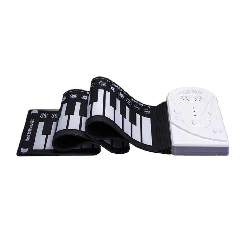 Portable 88-key digital roll-up piano with built-in speakers, rhythms, and sound effects for musical exploration