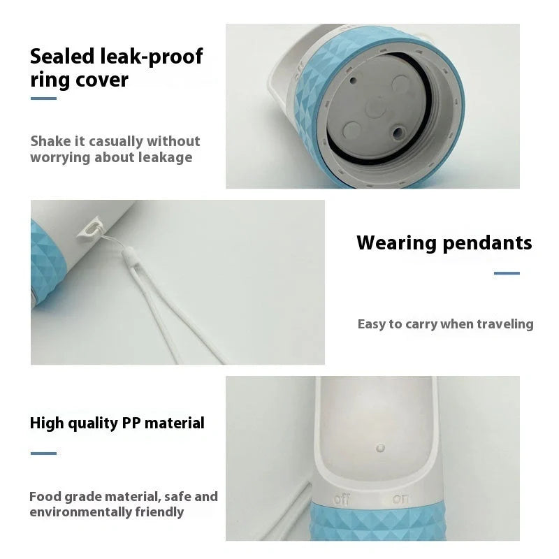 Portable dog water cup with one-click lock for outdoor travel