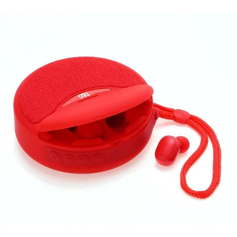 Premium wireless Bluetooth speaker with 3D stereo subwoofer, hands-free calling, and versatile connectivity options