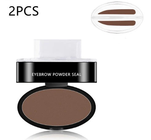 Precision Eyebrow Enhancing Makeup Kit with Stamp and Powder for Flawless Brows