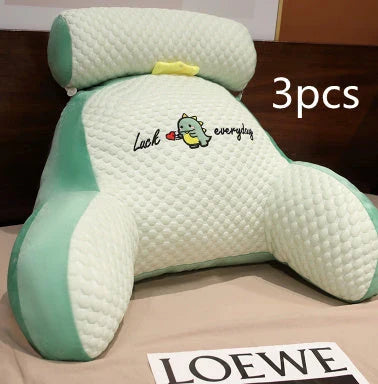 Plush lumbar cushion with ergonomic design for comfortable back and neck support on sofa, chair, and bed