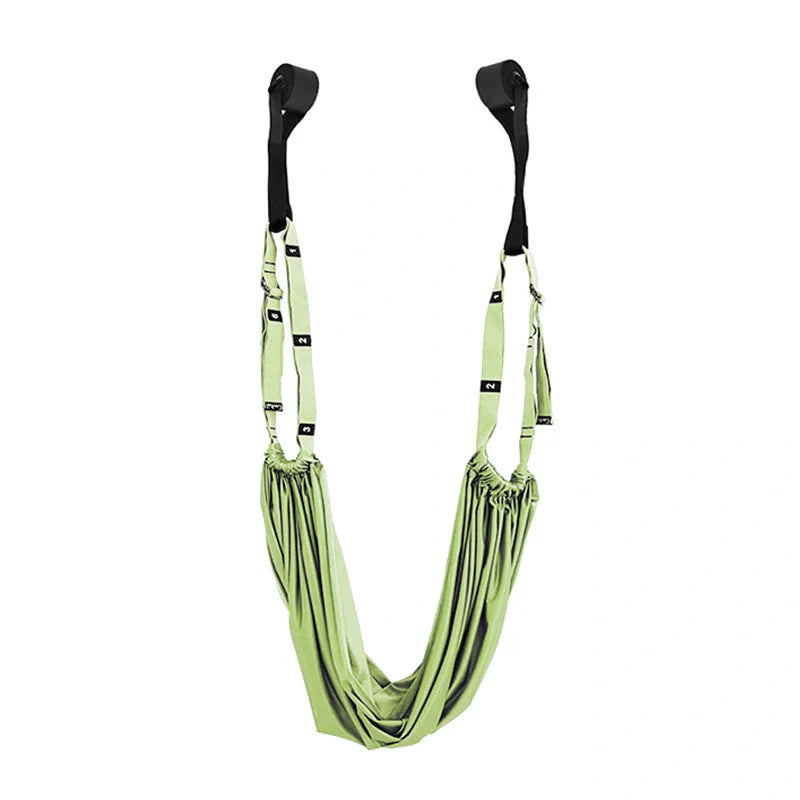 Premium yoga strap with silky, durable fabric and wide, supportive folds for comfortable, friction-free stretching and improved flexibility
