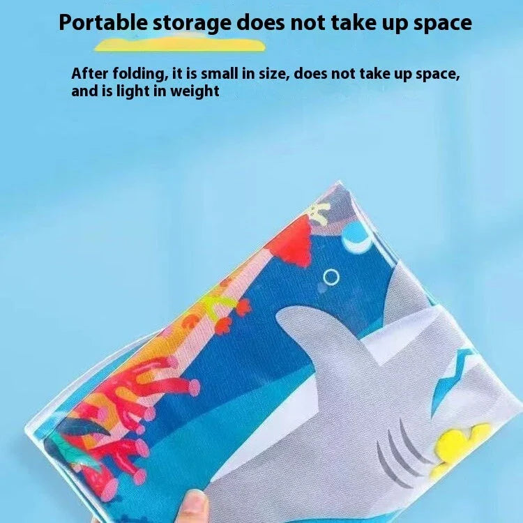Cooling pet water mat with vibrant animal-themed designs for dogs and cats to stay cool and comfortable