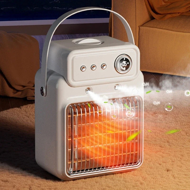 Powerful 1200W 2-in-1 Humidifying Space Heater with Efficient PTC Heating and Integrated Humidifier for Cozy Comfort